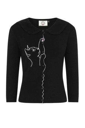 Cat Scallop Collar Cardi-Banned-Dark Fashion Clothing