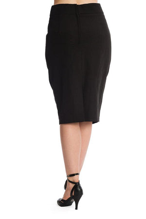 Cherry Jane Pencil Skirt-Banned-Dark Fashion Clothing