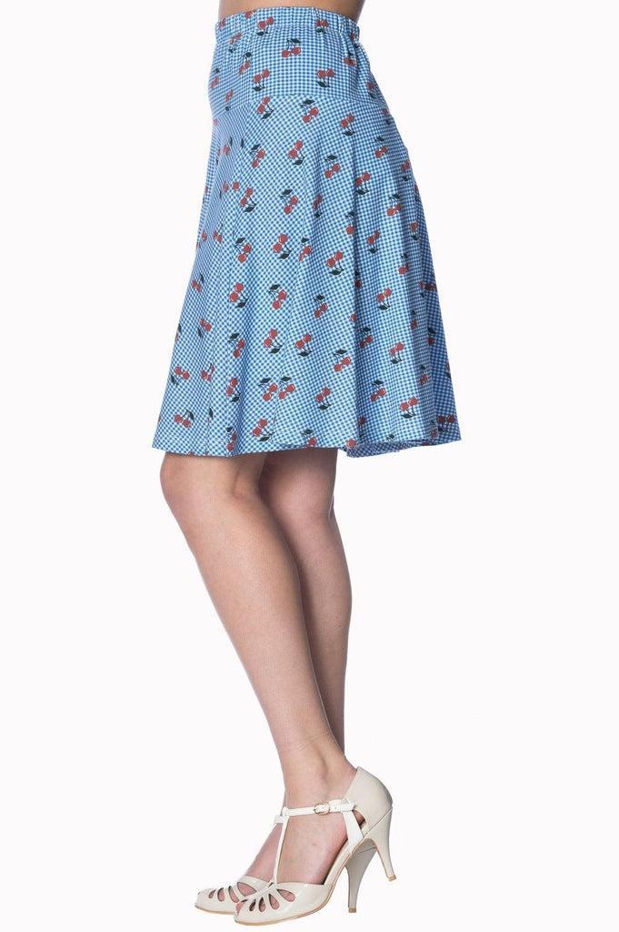 Cherry Love Skirt-Banned-Dark Fashion Clothing