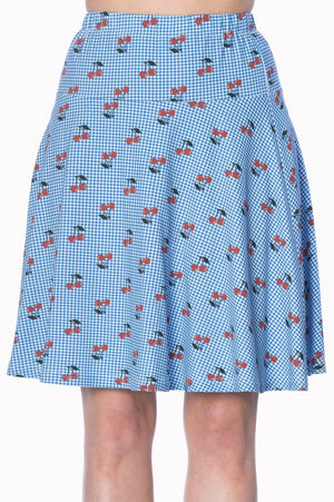 Cherry Love Skirt-Banned-Dark Fashion Clothing