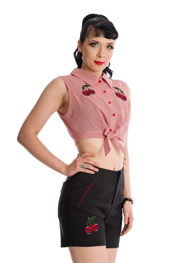 Cherry Up Shirt-Banned-Dark Fashion Clothing