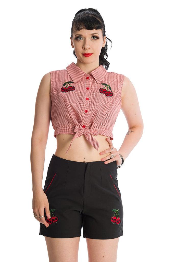 Cherry Up Shirt-Banned-Dark Fashion Clothing