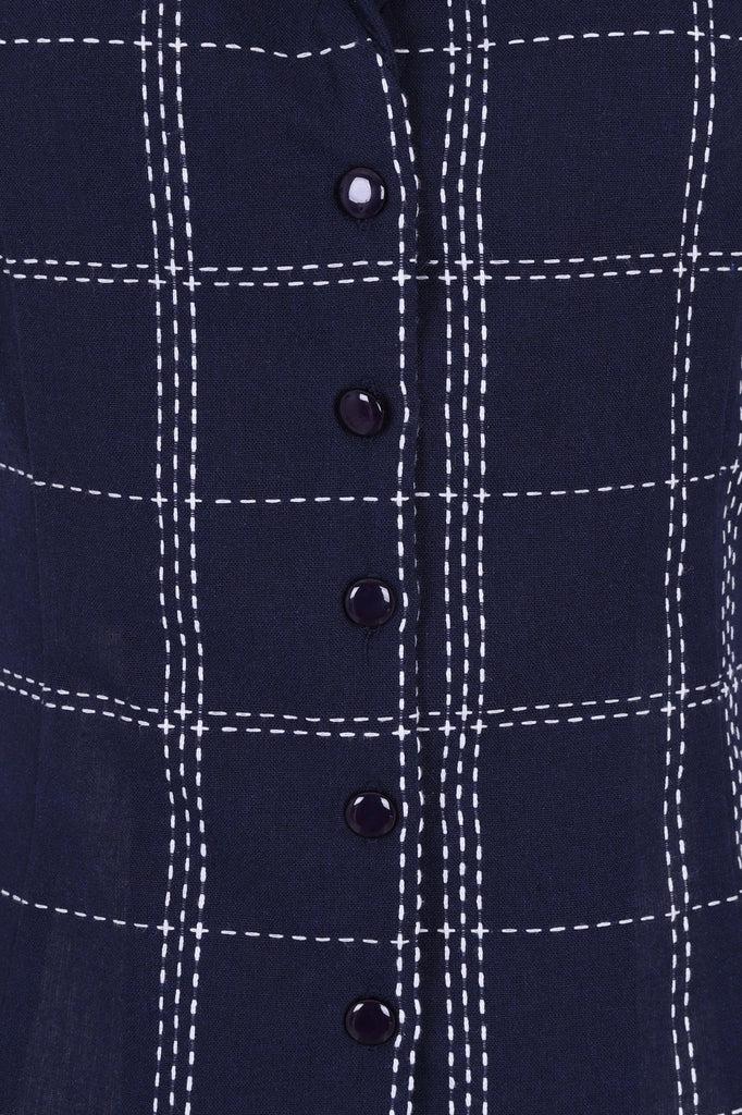 Chill Checks Blouse-Banned-Dark Fashion Clothing