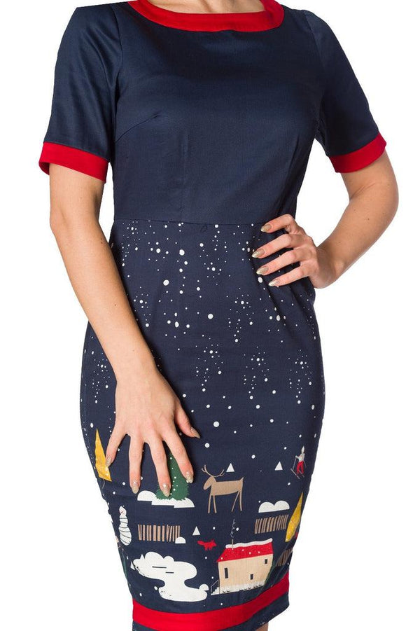 Banned Christmas Town Pencil Dress