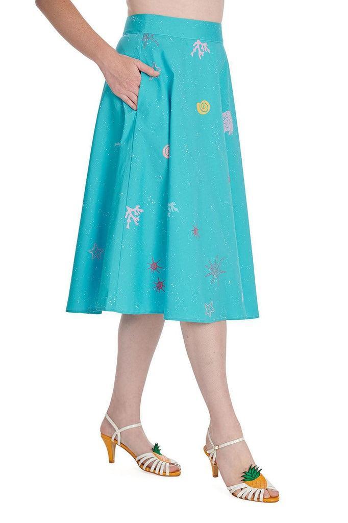 Coral Queen Skirt-Banned-Dark Fashion Clothing