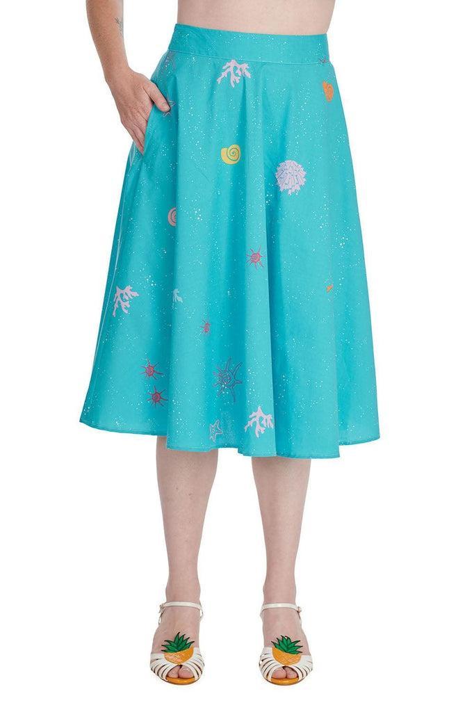 Coral Queen Skirt-Banned-Dark Fashion Clothing