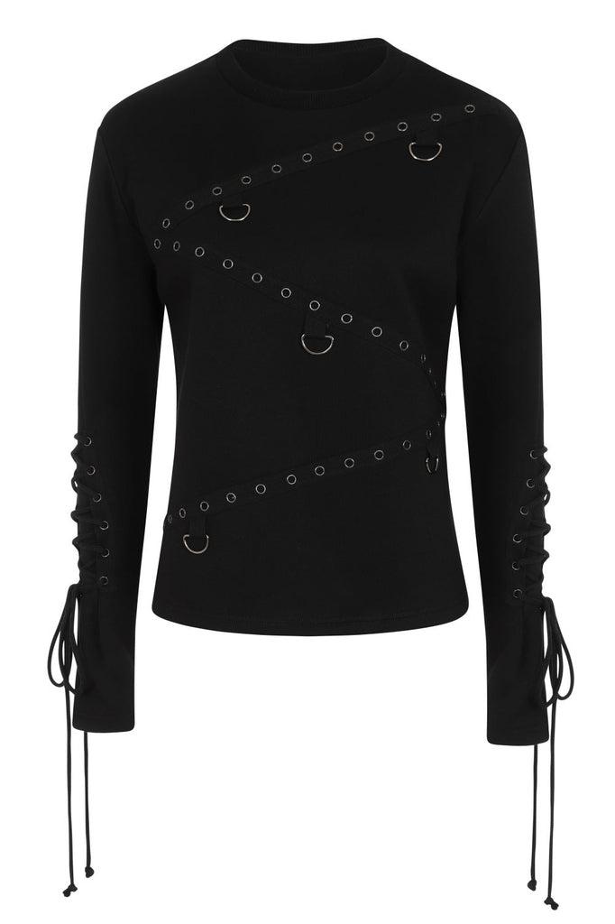 Coretha Sweater-Banned-Dark Fashion Clothing