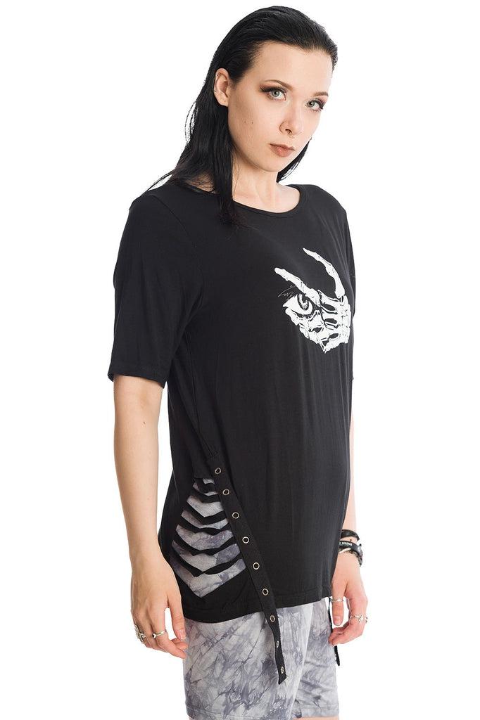 Creepy Wink Top-Banned-Dark Fashion Clothing