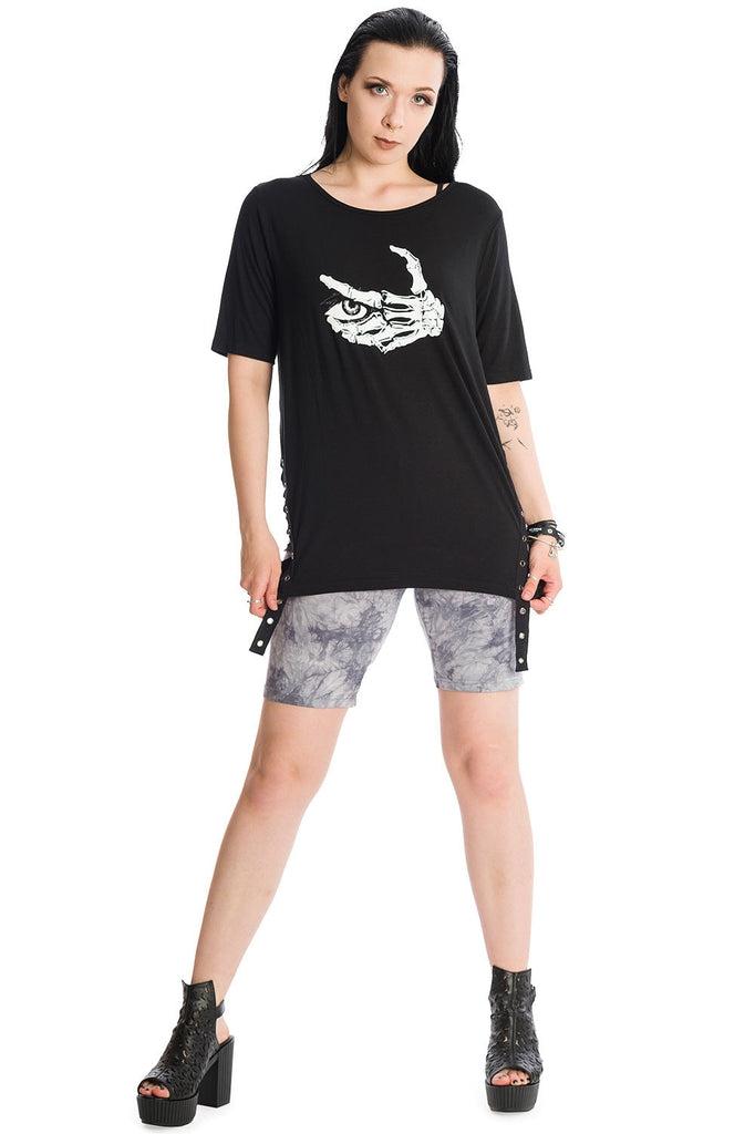Creepy Wink Top-Banned-Dark Fashion Clothing