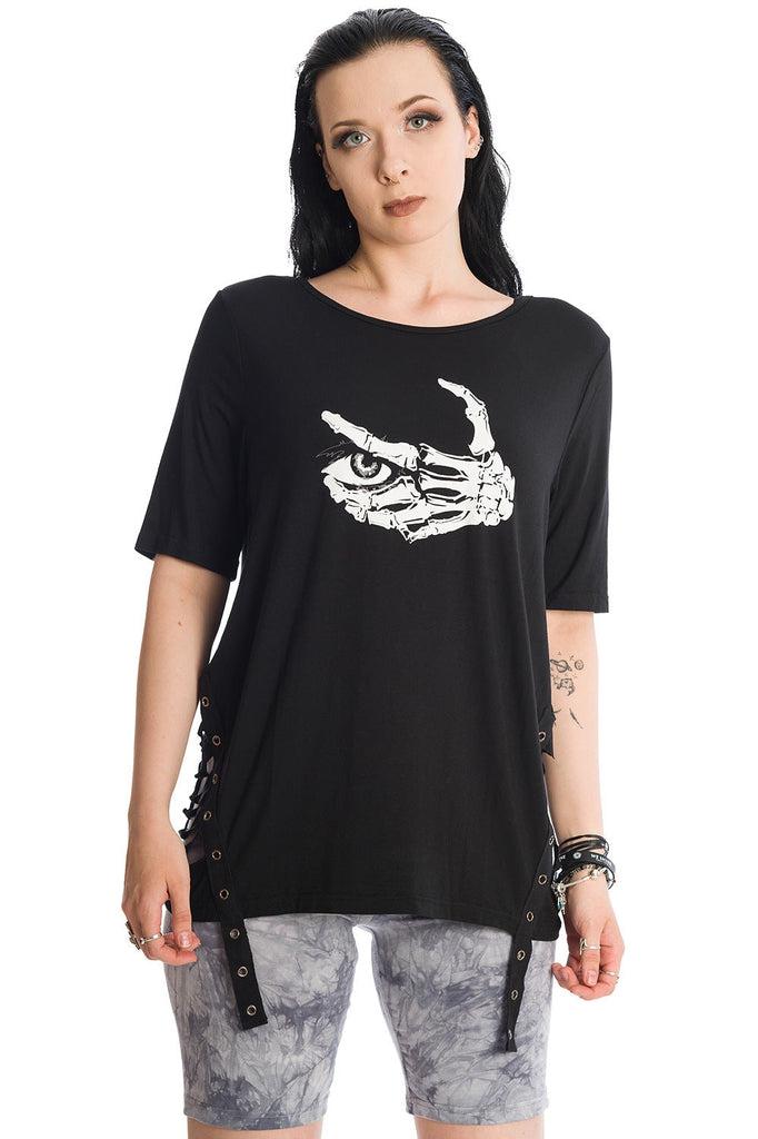 Creepy Wink Top-Banned-Dark Fashion Clothing