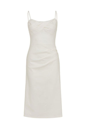 Davina White Wiggle Dress-Voodoo Vixen-Dark Fashion Clothing
