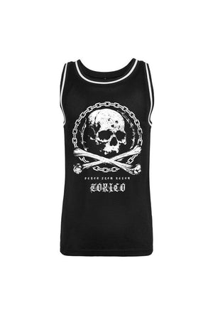 Death From Below Mesh Tank-Toxico-Dark Fashion Clothing