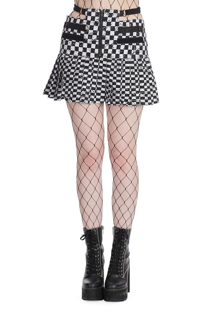 Delgado Mesh Skirt-Banned-Dark Fashion Clothing