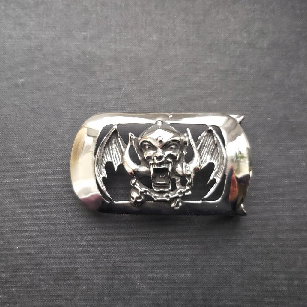 Demon Belt Buckle - Steel - 0030-Badboy-Dark Fashion Clothing