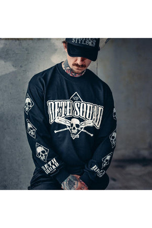 Deth Squad Bats Longsleeve Tee-Toxico-Dark Fashion Clothing