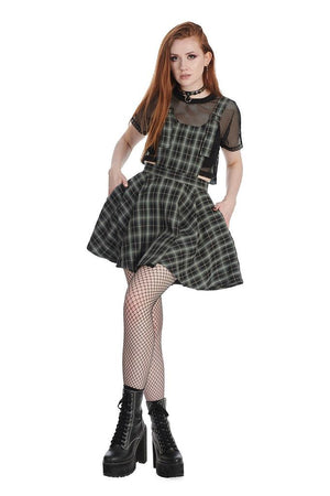 Don't Settle Pinafore-Banned-Dark Fashion Clothing