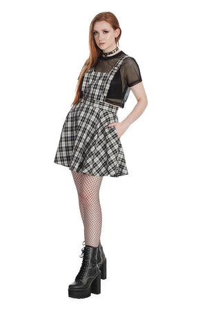 Don't Settle Pinafore-Banned-Dark Fashion Clothing