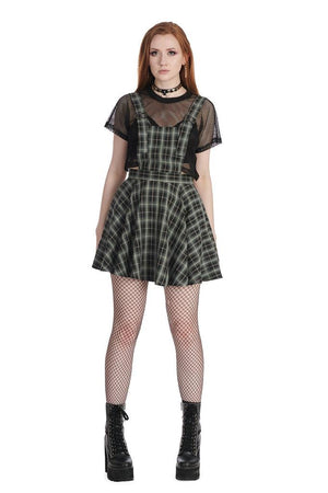 Don't Settle Pinafore-Banned-Dark Fashion Clothing