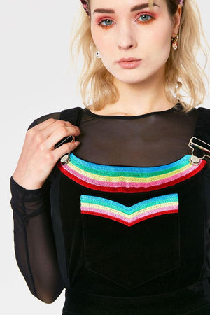 Double Rainbow Overall Dress-Jawbreaker-Dark Fashion Clothing