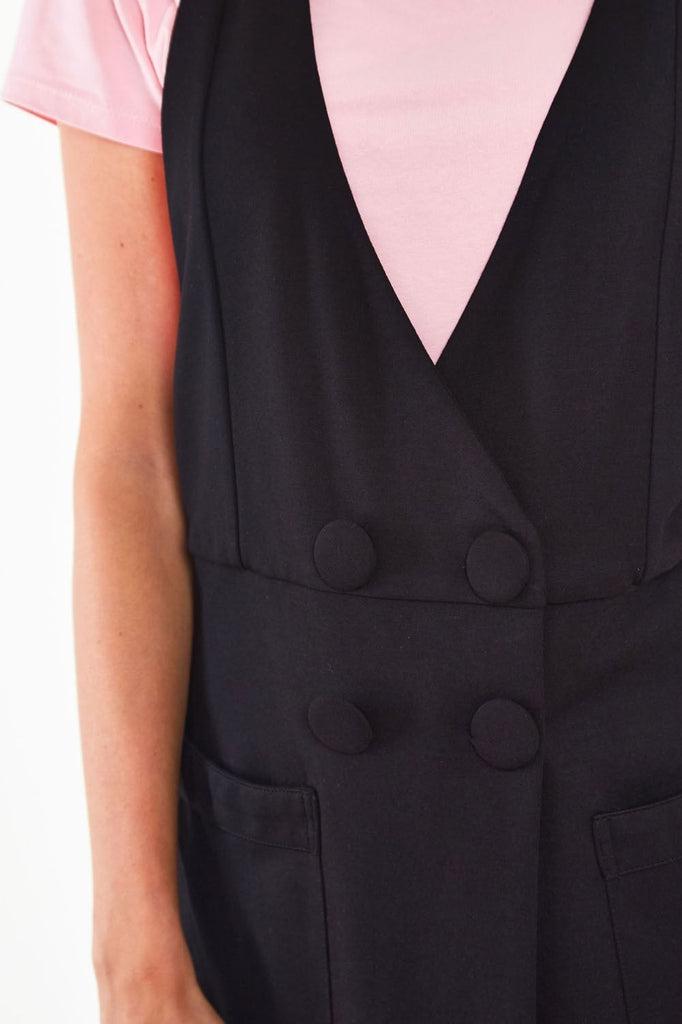 Double-breasted Shorts With Blazer Front-Voodoo Vixen-Dark Fashion Clothing