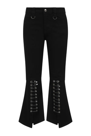 Drusilla Flare Trousers-Banned-Dark Fashion Clothing