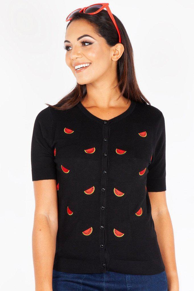 Elaina Watermelon Cardigan-Voodoo Vixen-Dark Fashion Clothing