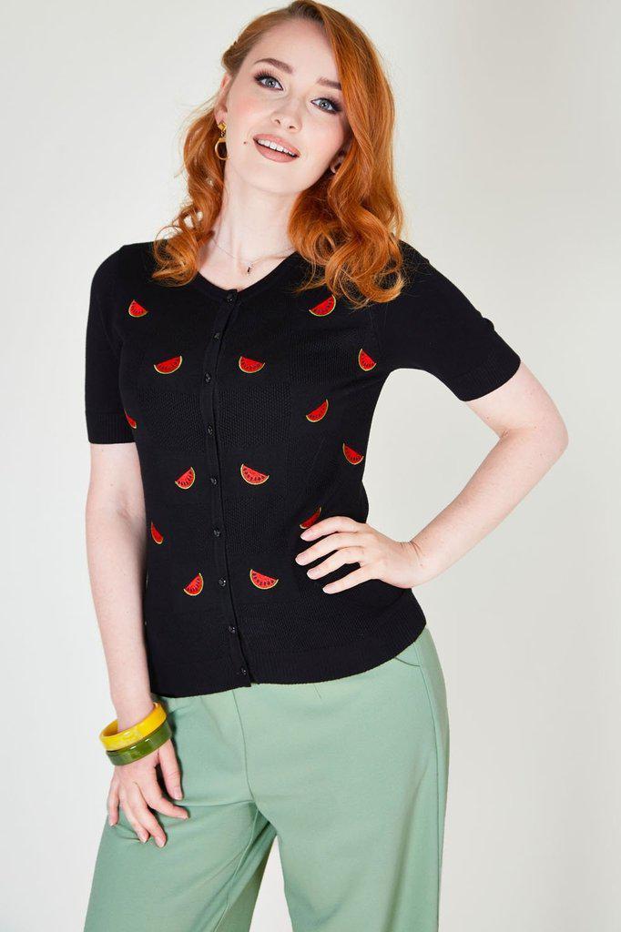 Elaina Watermelon Cardigan-Voodoo Vixen-Dark Fashion Clothing