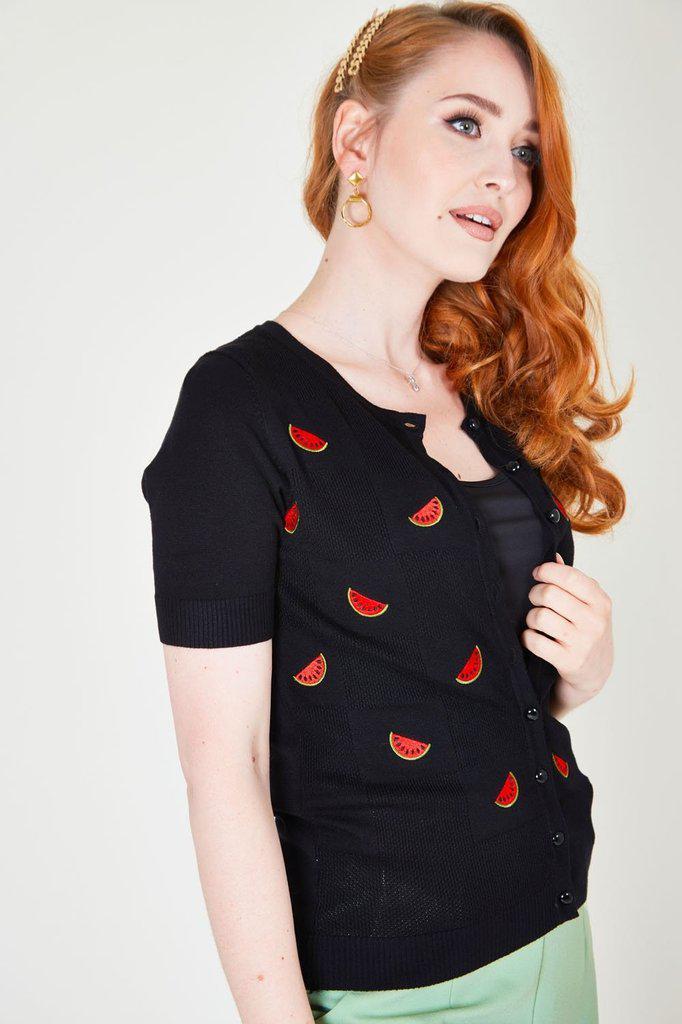 Elaina Watermelon Cardigan-Voodoo Vixen-Dark Fashion Clothing