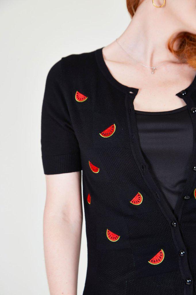 Elaina Watermelon Cardigan-Voodoo Vixen-Dark Fashion Clothing