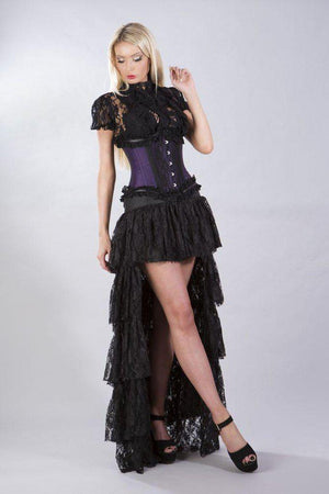 Elizium Steel Boned Underbust Corset In Taffeta-Burleska-Dark Fashion Clothing