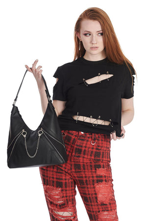 Entwined Hobo Bag-Banned-Dark Fashion Clothing