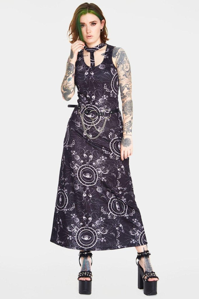 Ethereal Nature Maxi Dress-Jawbreaker-Dark Fashion Clothing