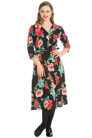 Evening Rose Dress-Banned-Dark Fashion Clothing