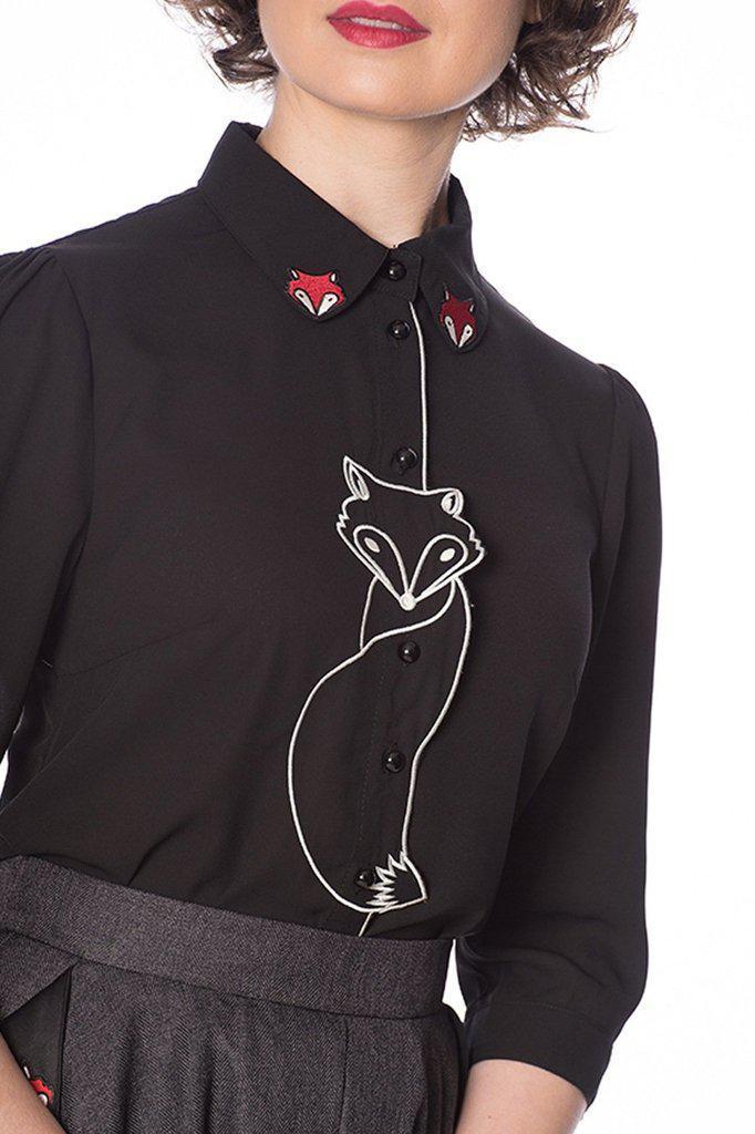Foxy Blouse-Banned-Dark Fashion Clothing