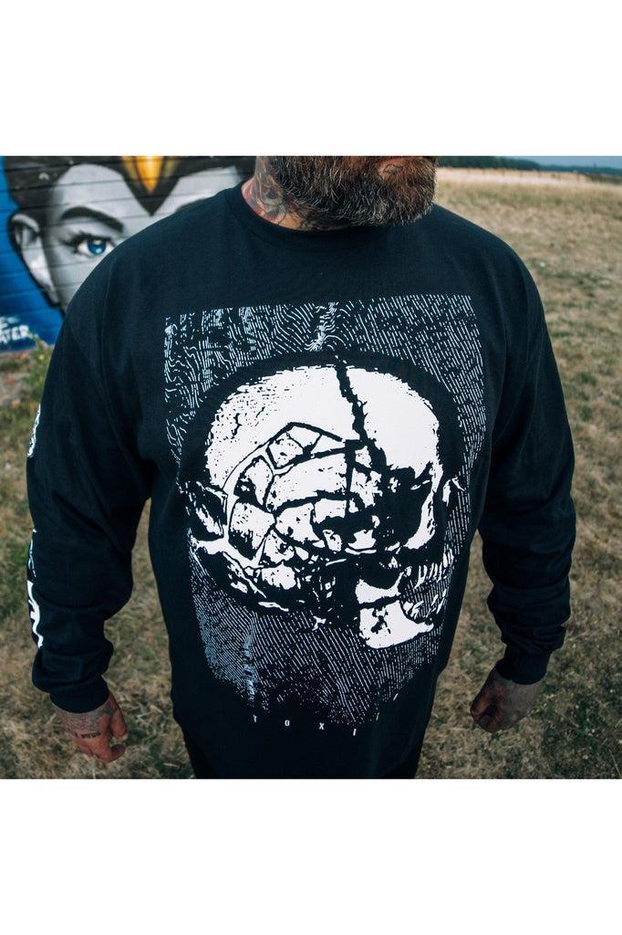 Fractured Longsleeve Tee-Toxico-Dark Fashion Clothing