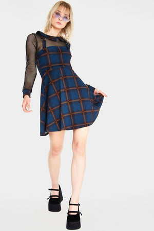 Get Fluid Plaid Overall Dress-Jawbreaker-Dark Fashion Clothing
