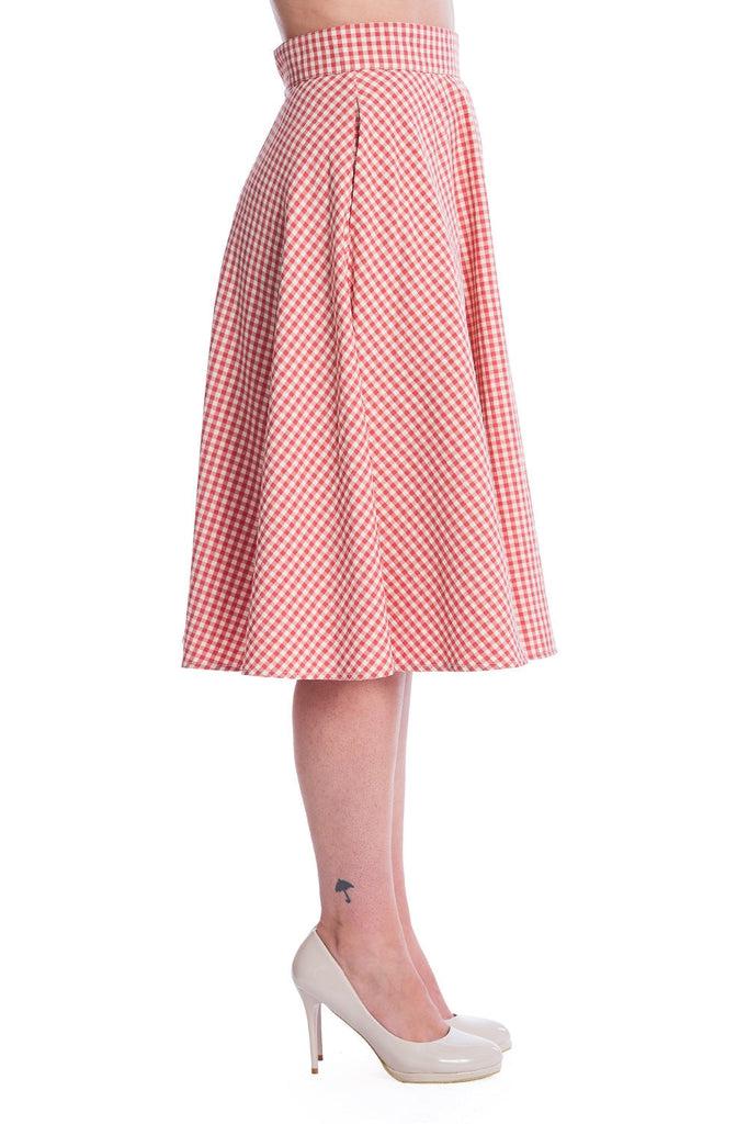 Gingham Picnick Skirt-Banned-Dark Fashion Clothing