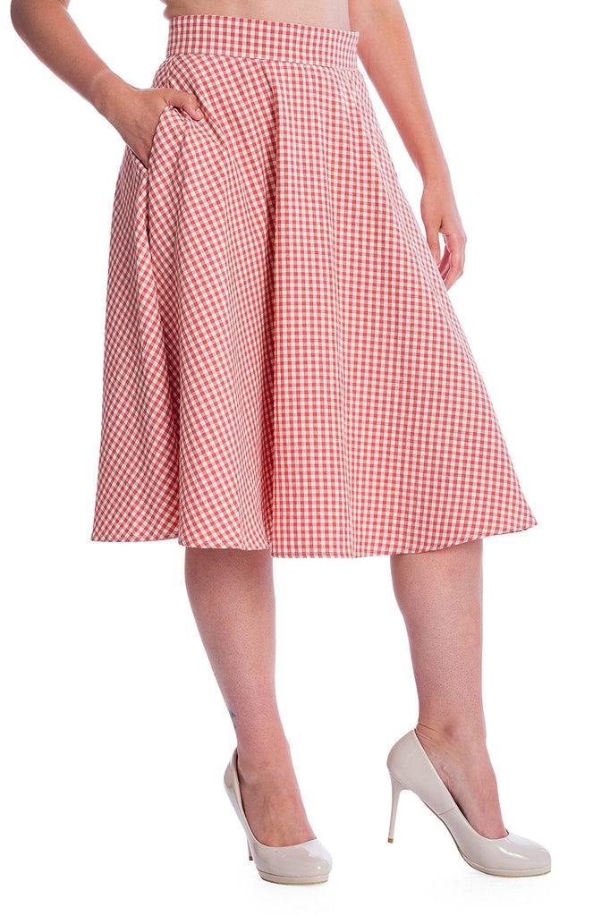 Gingham Picnick Skirt-Banned-Dark Fashion Clothing