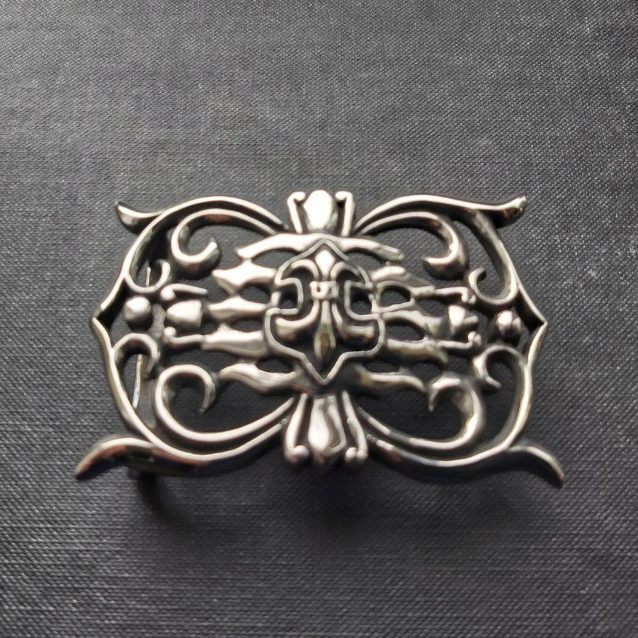 Goth Belt Buckle - Stainless Steel - 0008-Badboy-Dark Fashion Clothing