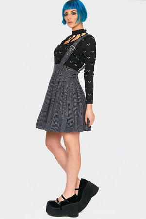 Grey Days High Waisted Skirt-Jawbreaker-Dark Fashion Clothing