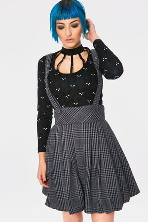 Grey Days High Waisted Skirt-Jawbreaker-Dark Fashion Clothing