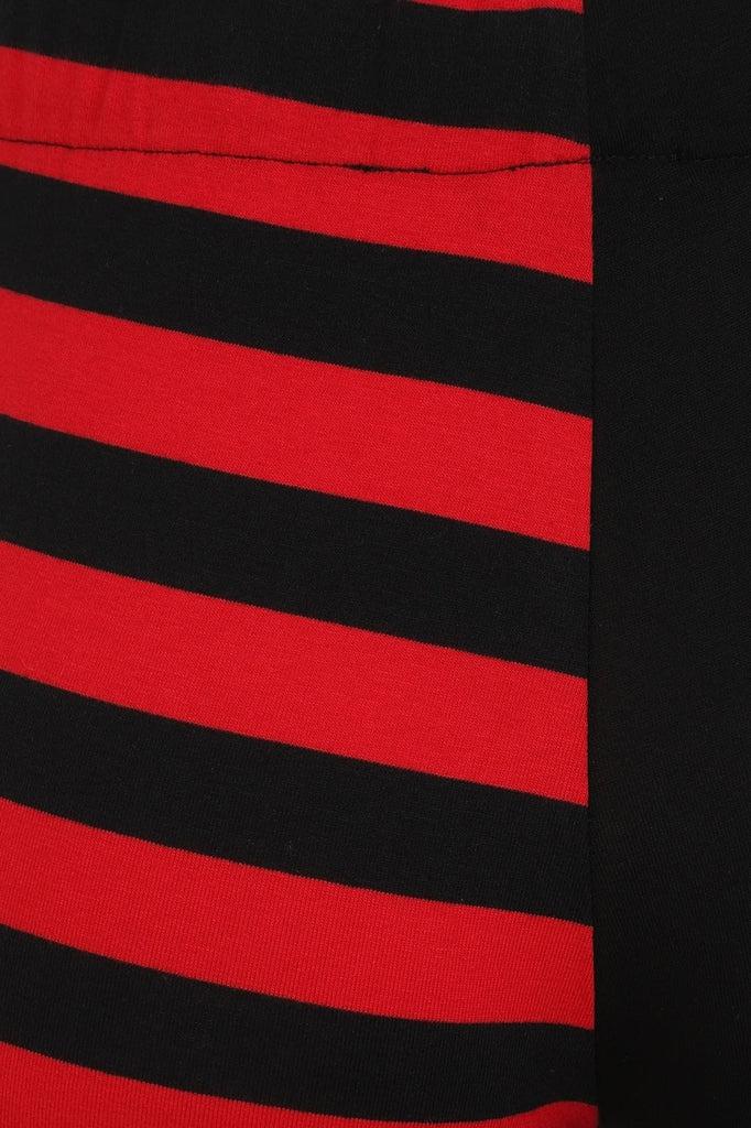 Half Black Half Stripes Leggings-Banned-Dark Fashion Clothing
