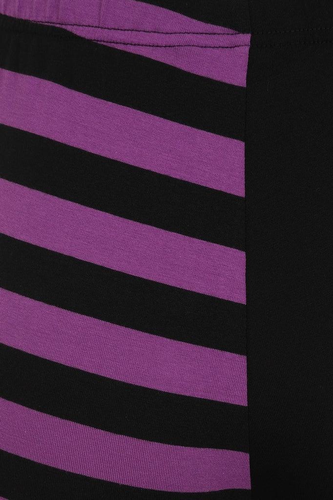 Half Black Half Stripes Leggings-Banned-Dark Fashion Clothing