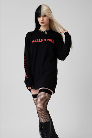 Hell Raiser Long Sleeve - Unisex-Long Clothing-Dark Fashion Clothing