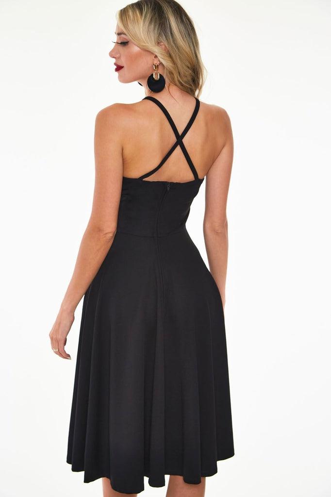 Hessy Knit Flare Dress-Voodoo Vixen-Dark Fashion Clothing