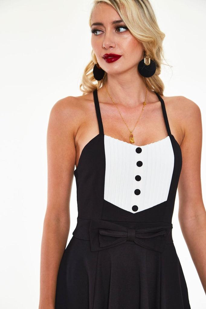 Hessy Knit Flare Dress-Voodoo Vixen-Dark Fashion Clothing