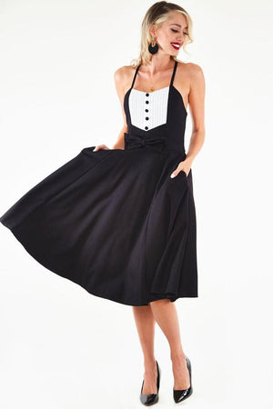 Hessy Knit Flare Dress-Voodoo Vixen-Dark Fashion Clothing