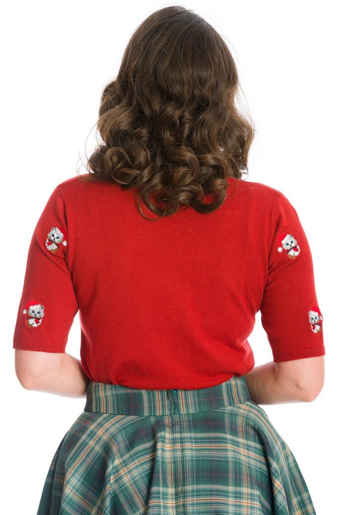 Holly Cat Jumper-Banned-Dark Fashion Clothing