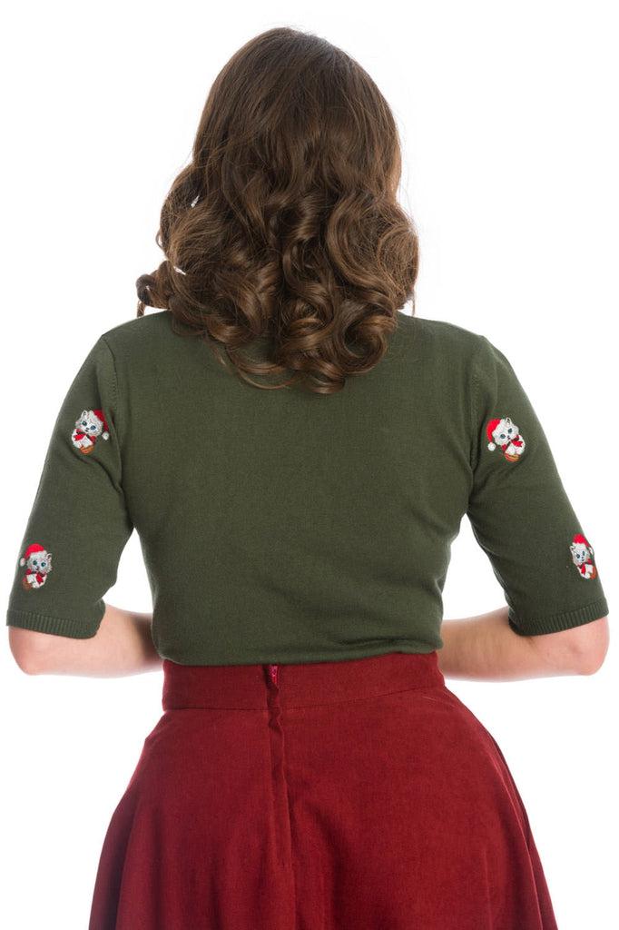 Holly Cat Jumper-Banned-Dark Fashion Clothing