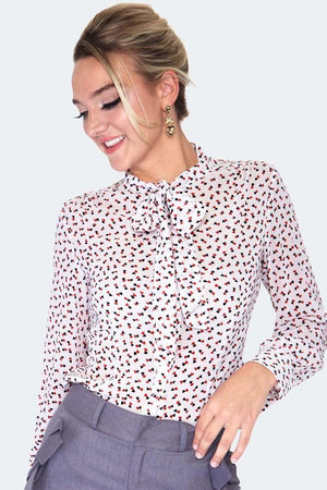 Hope Inseparable Love Hearts Blouse-Voodoo Vixen-Dark Fashion Clothing